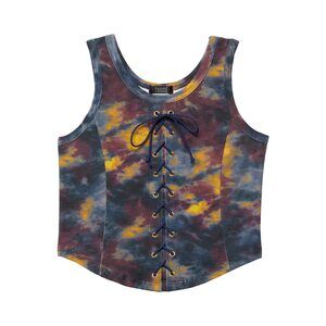 TRUCE Girl's Lace-Up Tank Top (Little Kids/Big Kids) Multi MD (10-12 Big Kid)
